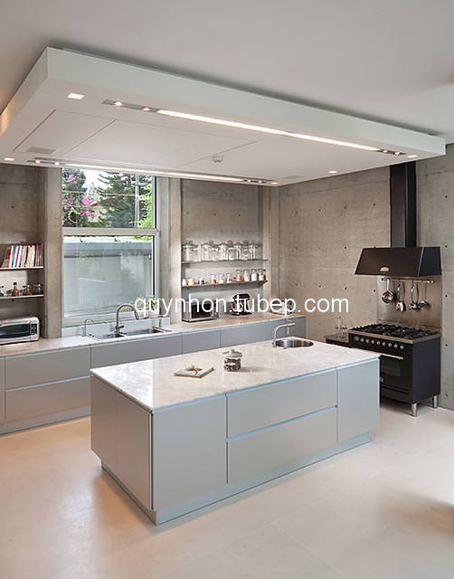 Tủ bếp MDF Veneer Công Nghiệp ở Quy Nhơn – BQNCN002 industrial kitchen 2 Tủ bếp MDF Veneer Công Nghiệp ở Quy Nhơn – BQNCN002